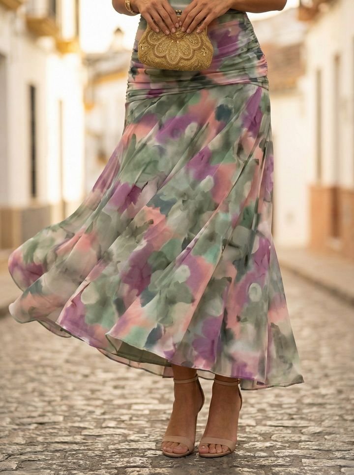 Leo | Vestido longo com decote em V elegante