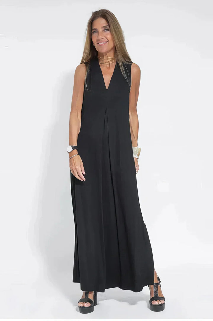 Vestido Longo Elegante + Cardigã a Jogo de Oferta