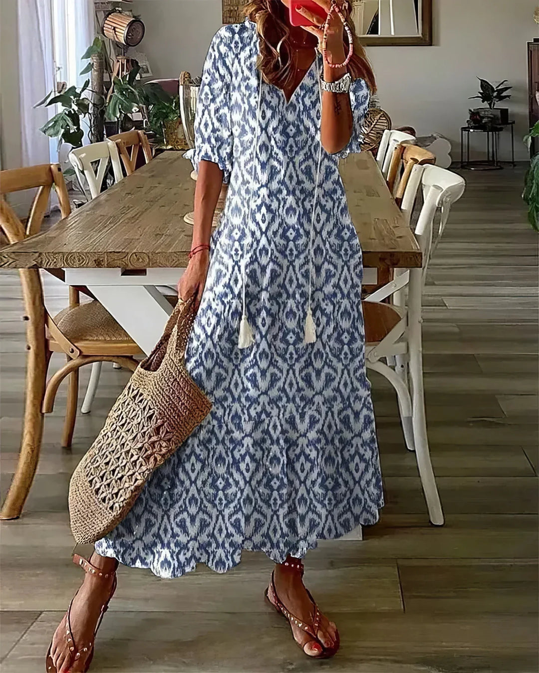 Diana | Vestido Boho com cobertura para o abdômen