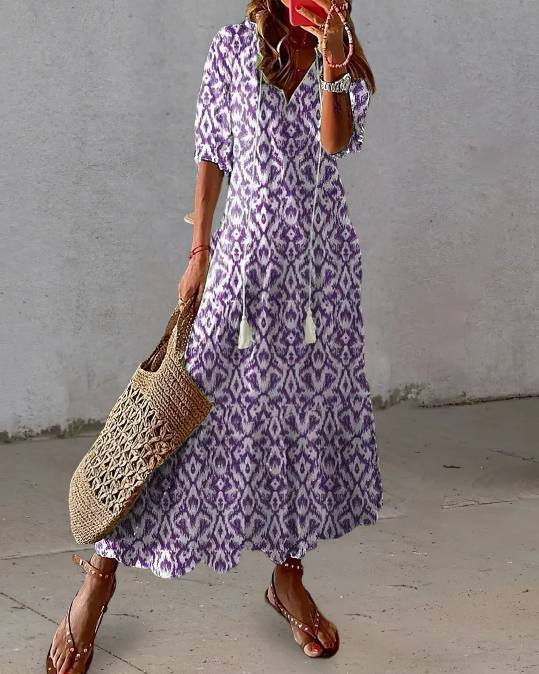 Diana | Vestido Boho com cobertura para o abdômen