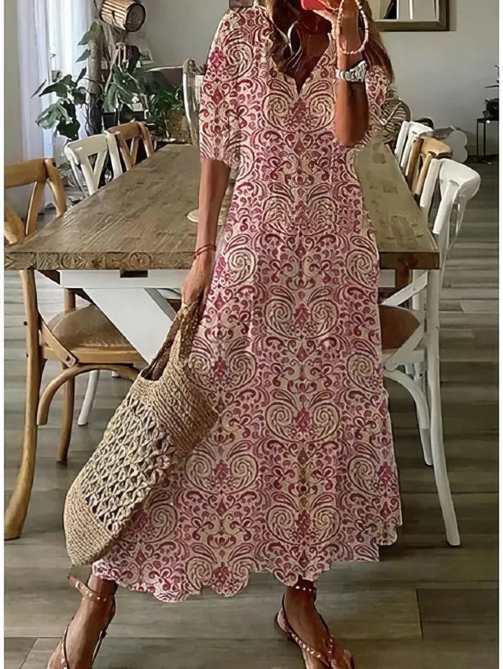 Diana | Vestido Boho com cobertura para o abdômen