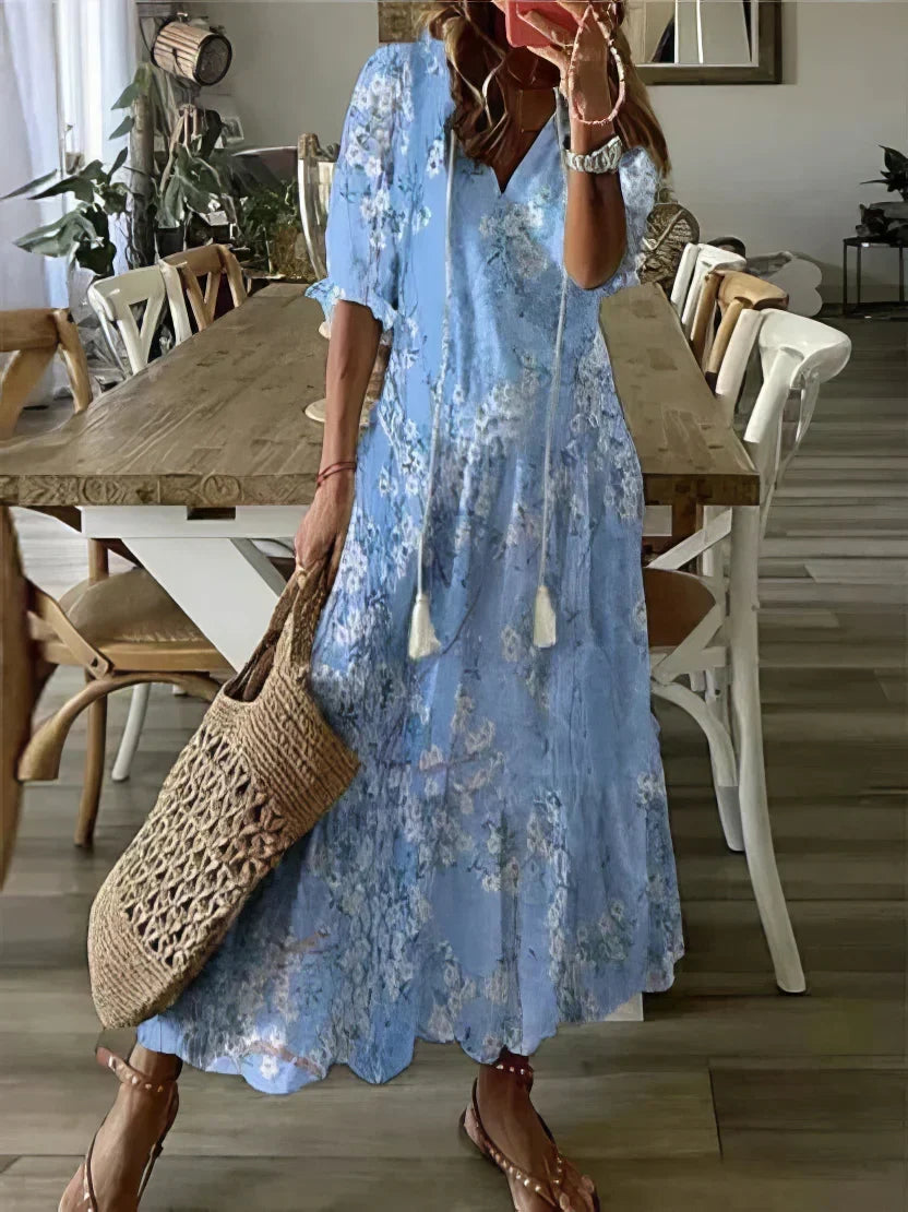 Diana | Vestido Boho com cobertura para o abdômen