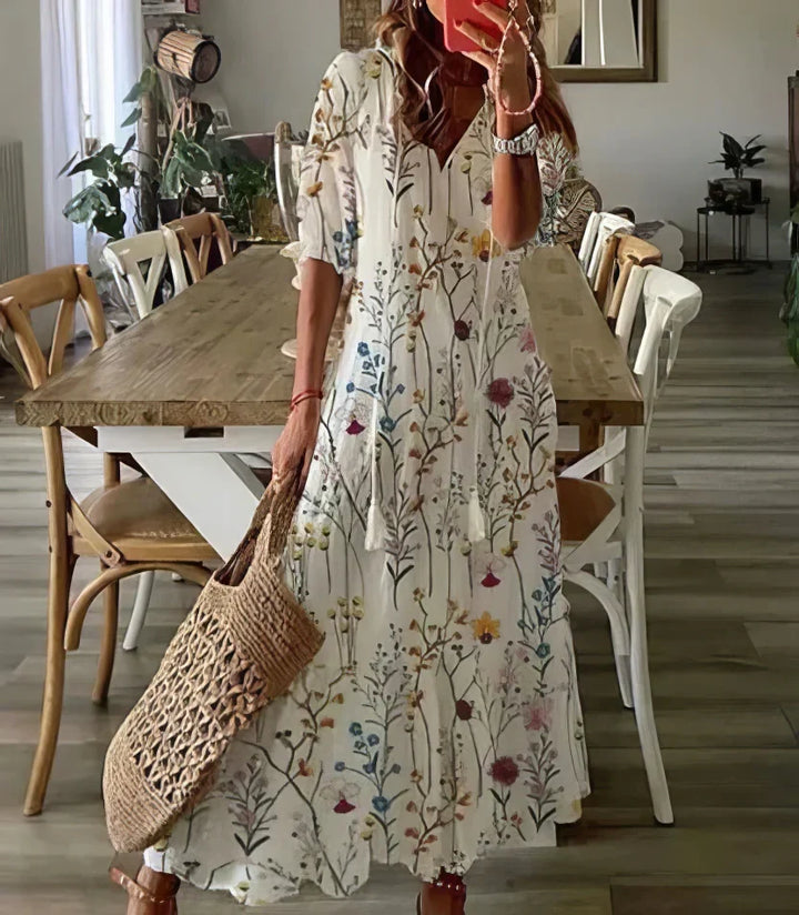 Diana | Vestido Boho com cobertura para o abdômen